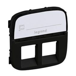Legrand 755488 cover Valena Allure RJ11/RJ45 BF 2F SW , (black)