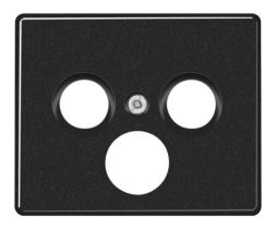 Jung SL561SATSW cover for universal satellite/BK sockets, painted aluminium, SL series, black