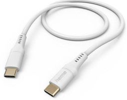 Hama 201577 &amp;#039;Flexible&amp;#039;, USB-C-USB-C, 1.5 m, white USB charging cable