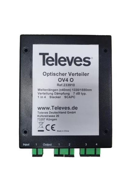 Televes 233910 OV4O SC/APC socket distributor