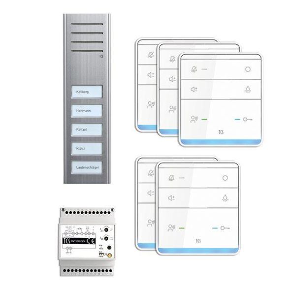 TCS PSX2350-0000 AP 5 residential units audio intercom set