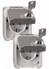 MERTEN MEG2418-8029 SCHUKO socket light grey