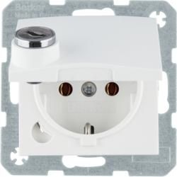 Berker 47631909 S.1 polar white matt socket SCHUKO