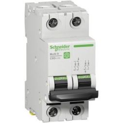 Schneider Electric M9U21263 M9 C60H-DC 2P 63A C 500V-DC circuit breaker