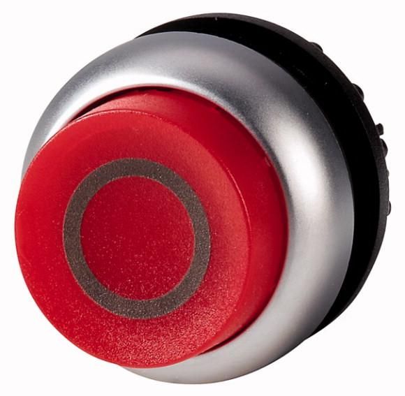 Eaton M22-DLH-R-X0 illuminated pushbutton, raised, red 0, momentary, 216975