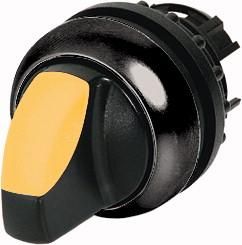 Eaton M22S-WLK-Y illuminated selector switch, 2 positions, yellow, momentary, 216819