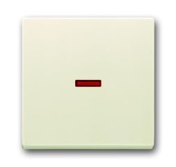 Busch-Jaeger 1789-82 rocker switch, with small red dome ivory white