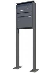 Ritto RGE1386120 Letterbox Freestanding Vertical Audio, Chrome Ring, Stainless Steel