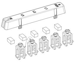 ABB Striebel & John 2CPX054057R9999 ZCV35 5p.355A for Comfortline busbar connector