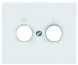 Legrand 777083 TV cover 2-hole Hirschm. Galea Ultrawhite white, (white)