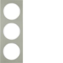 Berker 10132214 frame stainless steel/polar white Berker R.3