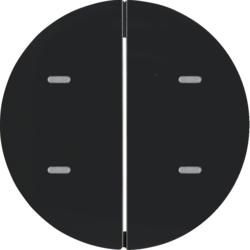 Berker 75162865 button cover 2-way for touch sensor module black, glossy Berker R.1/R.3