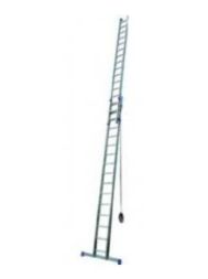 PROTEC.class 05105221 Ladders Aluminium rope ladder 2x20 m. Trav. PASZLT220