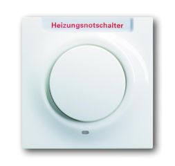 Busch-Jaeger 1789 H-74-101 central plate, with operating button and neon lamp alpine white