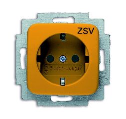 Busch-Jaeger 20 EUC-14-212-102 SCHUKO® socket insert, with print orange RAL 2004