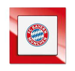 Busch-Jaeger 2000/6 UJ/03 Fan switch FC Bayern Munich, on and off switching