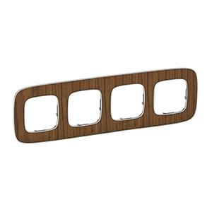 Legrand 754464 frame Valena Allure 4-WAY WALNUT, (brown)