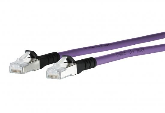 METZ CONNECT 1308457009-E RJ45 AWG26 S/FTP LSHF 7.0m purple-black patch cable Cat6A