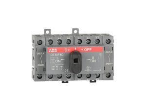 ABB Stotz-Kontakt OT40F4C, load changeover switch 4-pole 40A with black T-handle I-0-II, 1SCA104934R1001