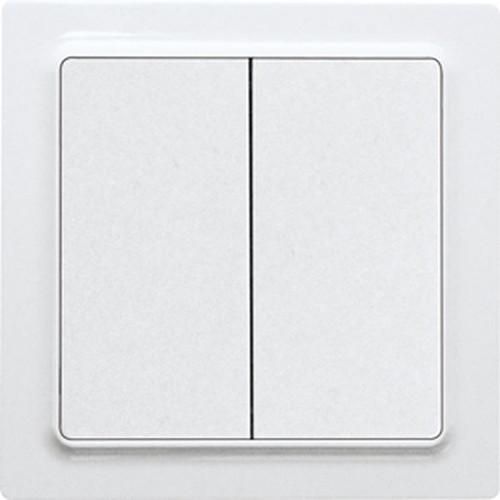 Eltako 30055762 W2T55E-pm E-Design55 polar white matt rocker switch