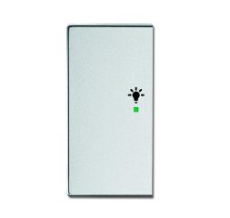 Busch-Jaeger 6231-21-83 rocker switch, 2-way left, with symbol 'light' aluminum silver