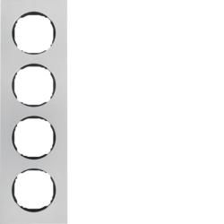 Berker 10142614 frame 4-way, flat, R.8, stainless steel