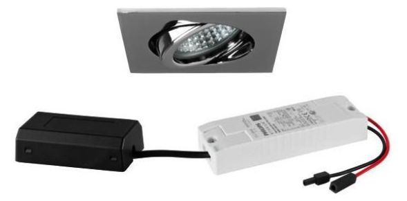 Brumberg 41444023 230V AC 6W 3000K chrome LED recessed ceiling spotlight