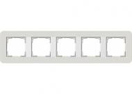 Gira 0215411 cover frame 5f Gira E3 light grey/pure white