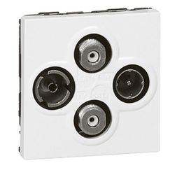 Legrand 78794 TV/R/SAT/SAT socket MOSAIC 2mod white, (white)