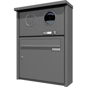 Ritto RGE1347120 letterbox surface-mounted vertical video, chrome ring, stainless steel