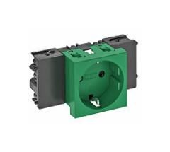 OBO Bettermann STD-D0C MZGN1 0° 1-way socket SCHUKO, 6120346