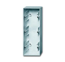 Busch-Jaeger 1703-83 surface-mounted housing, 3-way housing aluminum silver