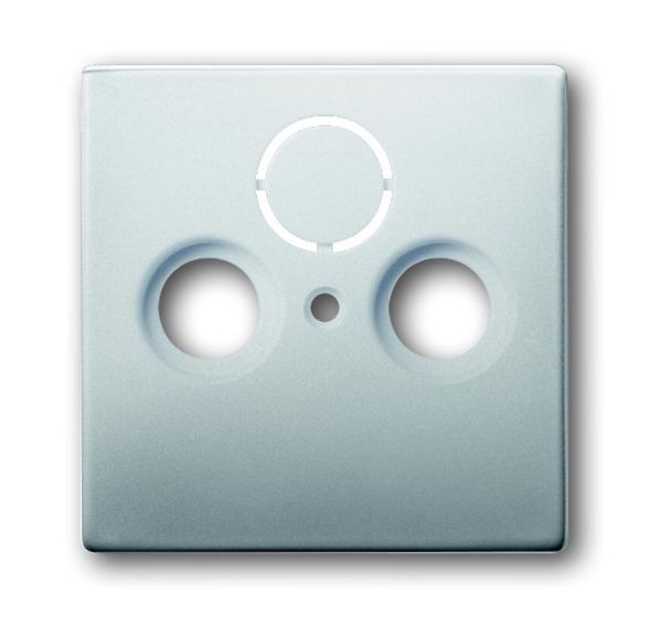 Busch-Jaeger 1743-866 central plate, as cover for standard antenna sockets, stainless steel