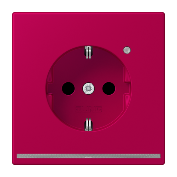 Jung LC1520-OLNW230 SCHUKO socket, 16 A 250 V ~, with LED orientation light, integrated increased contact protection, SAFETY+, LS series, rouge rubia ( LC32101 )