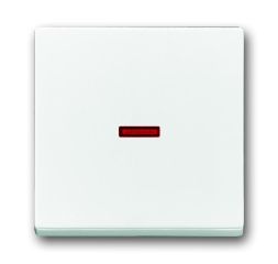 Busch-Jaeger 1789-84 rocker switch, with small red dome studio white