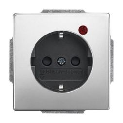 Busch-Jaeger 2310EUGL/VA-866-11 Busch-Protector® SCHUKO® socket insert, with surge protection stainless steel