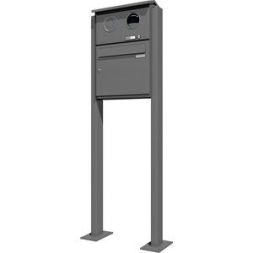 Ritto RGE1387120 Letterbox Freestanding Vertical Video, Chrome Ring, Stainless Steel