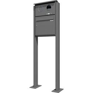 Ritto RGE1387120 Letterbox Freestanding Vertical Video, Chrome Ring, Stainless Steel