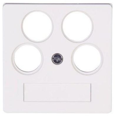 Kopp 491029008 antenna socket 3-way HK07 pure white cover