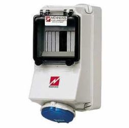 Mennekes 7007 wall socket 16A 3-pole 6h 230V IP44