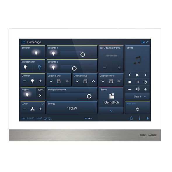 BUSCH-JAEGER H8237-4W-03 Touch panel IP touch | LAN/WLAN | white | 10 inches
