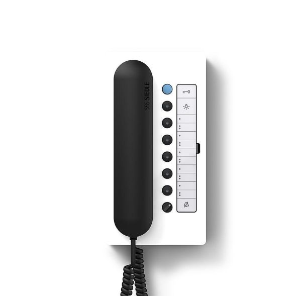Siedle HTC 811-0 WH/S Comfort in-house telephone in high-gloss white/black