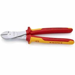 Knipex 0304195 heavy-duty side cutters 250mm, thick-walled handles, 2 colors (7406250)