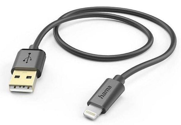 Hama 201580 USB-A - Lightning, 1.5 m, black USB charging cable