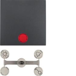 Berker 16211606 rocker with 5 enclosed lenses anthracite, matt Berker B.3/B.7