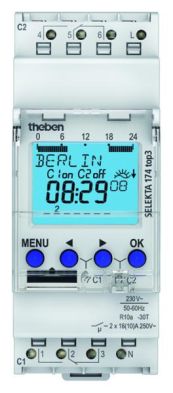 Theben 1740130 SELEKTA 174 top3 Astro 2-channel digital timer