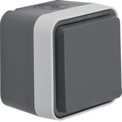 Berker 6768813512 socket with protective contact pin and hinged cover AP Berker W.1 polar white matt