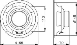 WHD 130-170-02-023-09 PM 166-A/2-8 Loudspeaker Chassis