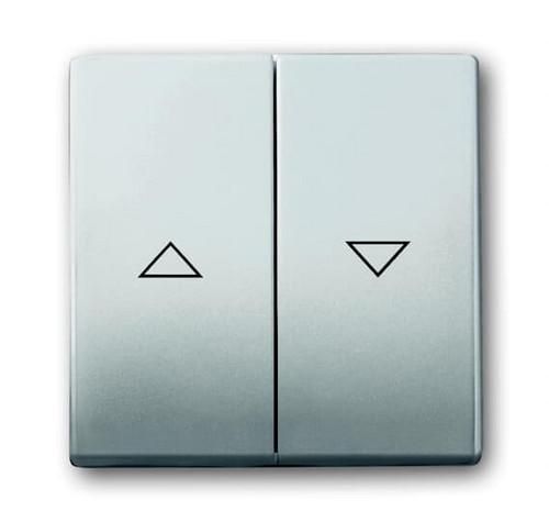 Busch-Jaeger 1785 JA-866 rocker switch, with print stainless steel