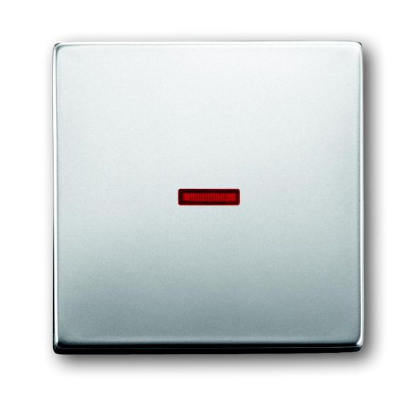 Busch-Jaeger 1789-866 rocker switch, with small red cap, stainless steel